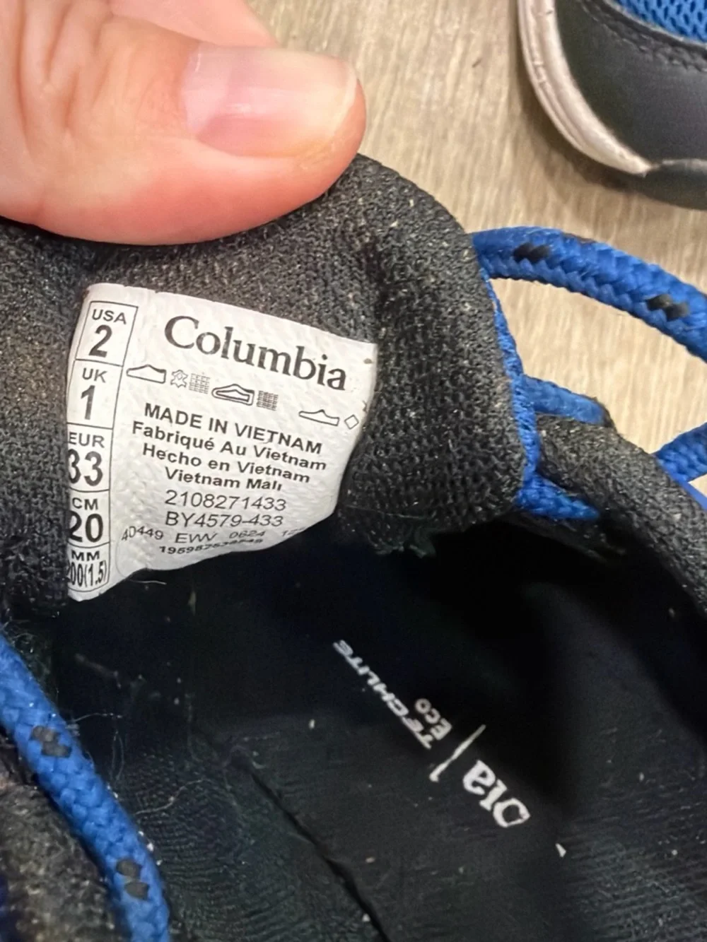 Columbia Boys Blue Mesh Lace-Up Sneakers